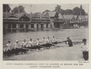 Jesus College, Cambridge, Crew, hogy versenyezzen Henleyben a Ladies Challenge Plate-ért alkotó: English Photographer
