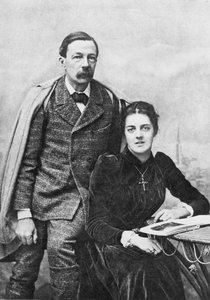 John Addington Symonds (1840-93) és lánya, 1891 alkotó: English Photographer