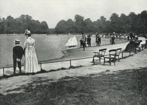 Kensington Gardens, a kerek tó (f/w fotó) alkotó: English Photographer