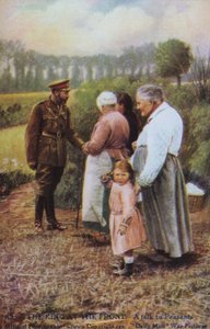 V. György király francia parasztokkal beszélget az első világháború alatt (fotó) alkotó: English Photographer