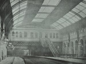 Kings Cross pályaudvar: kilátás a peronokról, 1862 alkotó: English Photographer
