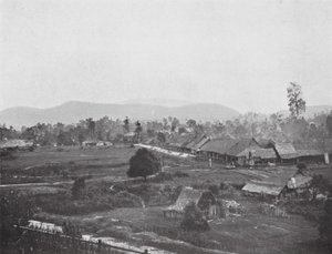 Kuala Lumpur 1884-ben, a jelenlegi kormányhivatalok helye (f/w fotó) alkotó: English Photographer