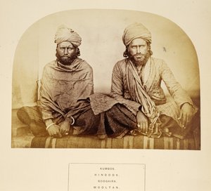 Kumbos, Hindoos, Googaira, Mooltan, The People of India, J. Forbes Watson, megjelent 1868 (albumnyomat) alkotó: English Photographer