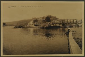 A Citadella és Sambre és Meuse összefolyása, Namur, 1914 körül alkotó: English Photographer