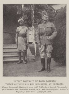 Lord Roberts legújabb portréja, a Pretoria-i főhadiszállásán kívül készült alkotó: English Photographer
