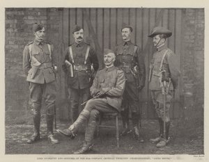 Lord Dunraven és a 67. század Imperial Yeomanry tisztjei (Sharpshooters) dél felé alkotó: English Photographer