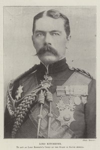 Lord Kitchener, hogy legyen Lord Roberts vezérkari főnöke Dél-Afrikában alkotó: English Photographer