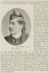 Lord Lovat alkotó: English Photographer