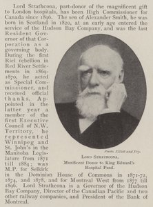 Lord Strathcona, a King Edwards Kórház Alap legnagyobb adományozója