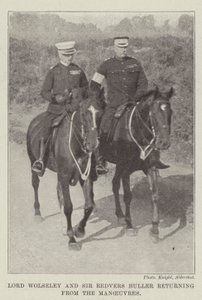 Lord Wolseley és Sir Redvers Buller visszatérnek a manőverekről alkotó: English Photographer