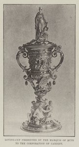Loving-Cup, amelyet Bute márki ajándékozott a Cardiffi Corporation számára alkotó: English Photographer