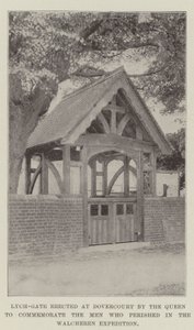 A királynő által Dovercourtban felállított Lych-Gate a Walcheren-expedícióban elpusztult férfiak emlékére alkotó: English Photographer