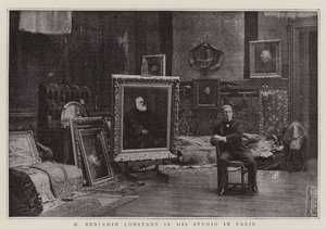 M Benjamin Constant a párizsi stúdiójában alkotó: English Photographer