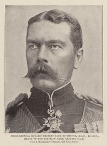 Horatio Herbert Lord Kitchener vezérőrnagy, a KCB, a KCMG, az egyiptomi hadsereg Sirdarja létrehozta a GCB-t alkotó: English Photographer