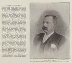 Allan Wilson őrnagy, a brit dél-afrikai társaságok csapatainak pártjának parancsnoka a Matabili háborúban alkotó: English Photographer