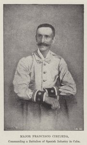 Francisco Cirujeda őrnagy, egy spanyol gyalogsági zászlóalj parancsnoka Kubában alkotó: English Photographer