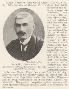 H. J. Goold-Adams őrnagy, az Orange River Colony adminisztrátora nemrégiben ellenőrizte a menekülttáborokat alkotó: English Photographer