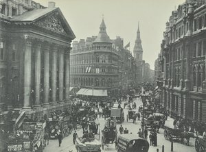 Mappin és Webb, Cheapside, a Mansion House-ból nyugatra néz, London City, 1895 alkotó: English Photographer