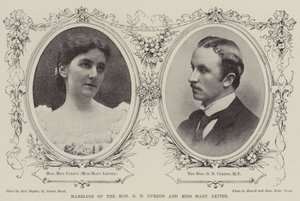 A tisztelt G N Curzon és Miss Mary Leiter házassága alkotó: English Photographer