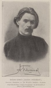 Maxim Gorkij (Alexis Pyeshkov), megtagadta a felvételt az Orosz Birodalmi Akadémiára alkotó: English Photographer