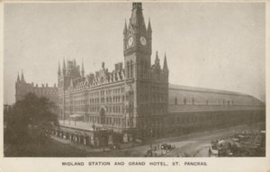 Midland pályaudvar és Grand Hotel, St Pancras, London alkotó: English Photographer