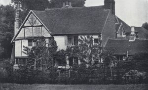 Milton házikója Chalfont St Giles-ben, Buckinghamshire-ben, ahol a londoni pestisjárvány idején tartózkodott (f/w fotó) alkotó: English Photographer