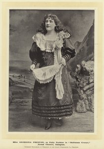 Miss Georgina Preston, mint Polly Perkins a Robinson Crusoe-ban, Grand Theatre, Islington