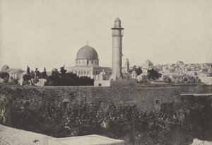 Omar mecsete és a zsidó negyed, ahol Krisztus kiűzte a pénzváltókat a templomból alkotó: English Photographer