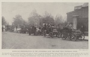 Motor-autó bemutatók az Automobile Club, a Start from Whitehall Court részéről alkotó: English Photographer