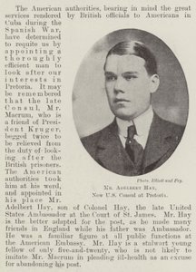 Adelbert Hay úr, az Egyesült Államok új konzulja Pretoriában alkotó: English Photographer