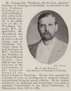 G Sims Woodhead úr, a Cambridge-i patológia új professzora