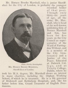 Horace Brooks Marshall, London megválasztott seriffje alkotó: English Photographer