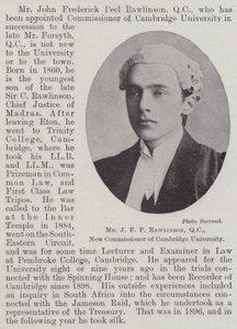 J F P Rawlinson, QC, a Cambridge-i Egyetem új biztosa alkotó: English Photographer