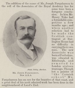 Joseph Farquharson úr, Új ARA alkotó: English Photographer