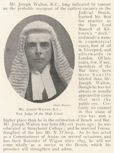 Joseph Walton úr, KC, a Legfelsőbb Bíróság új bírája alkotó: English Photographer
