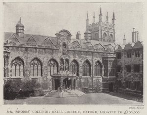 Mr Rhodes College, Oriel College, Oxford, 100 000 GBP örökhagyó alkotó: English Photographer