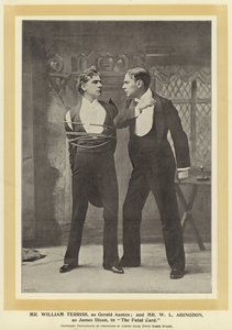 William Terriss úr, mint Gerald Austen; és Mr W L Abingdon, mint James Dixon, a The Fatal Card-ban