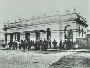 Notting Hill Gate állomás: a Metropolitan Railway külseje, 1868 alkotó: English Photographer