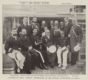 A HMS Melita tisztjeit az orosz hatóságok szórakoztatták Odesszában alkotó: English Photographer