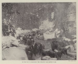 Útban Klondike felé, a Chilkoot Pass Route 1898-ban alkotó: English Photographer