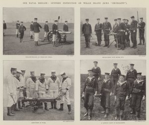 Tengerészeti dandárunk, Tüzérségi oktatás a Bálnaszigeten (HMS Kiváló)