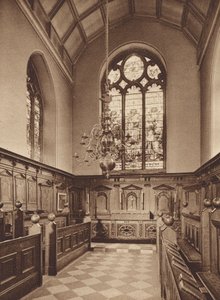 Oxford: College, The Chapel (fekete-fehér fotó) alkotó: English Photographer