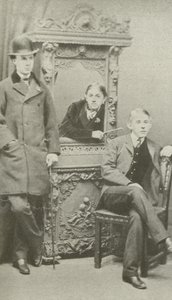 Oxfordi diákok, 1860-as évek vége (f/w fotó) alkotó: English Photographer
