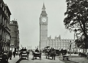 Parliament Square, Westminster LB: A Parlament tér a Bridge Street felé néz, 1895 alkotó: English Photographer