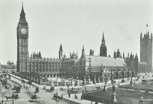 Parliament Square, Westminster LB: keletre néz a Big Benre és a Parlament házaira, 1895 alkotó: English Photographer