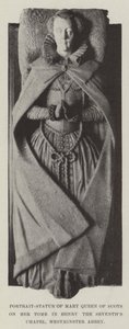 Mária skót királynő portrészobra a sírján a Hetedik Henrik kápolnában, Westminster Abbey alkotó: English Photographer