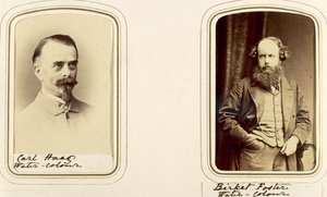 Carl Haas és Myles Birket Foster portréi (szepia fotó) alkotó: English Photographer