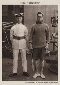 Walesi herceg a rendfőnökével a HMS Renown fedélzetén (f/w fotó) alkotó: English Photographer