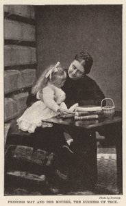 May hercegnő és édesanyja, Teck hercegné alkotó: English Photographer