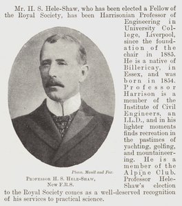 Professzor H S Hele-Shaw, Új FRS alkotó: English Photographer